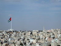 大きいヨルダン国旗の画像